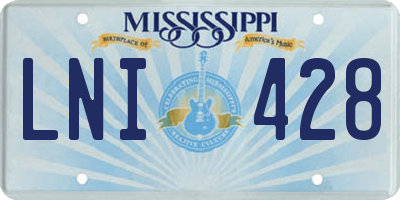 MS license plate LNI428
