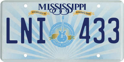 MS license plate LNI433