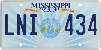 MS license plate LNI434