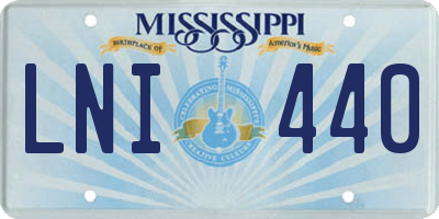 MS license plate LNI440
