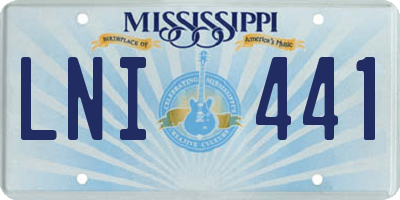 MS license plate LNI441