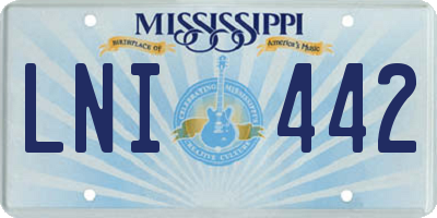 MS license plate LNI442