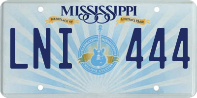 MS license plate LNI444
