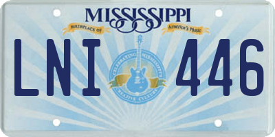 MS license plate LNI446