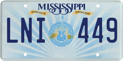 MS license plate LNI449