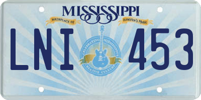 MS license plate LNI453
