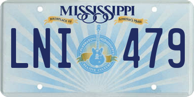 MS license plate LNI479