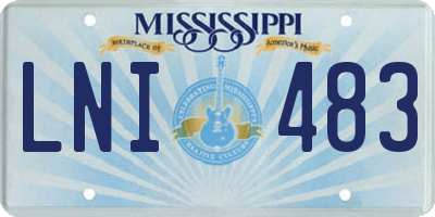 MS license plate LNI483