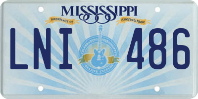 MS license plate LNI486