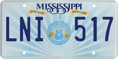 MS license plate LNI517
