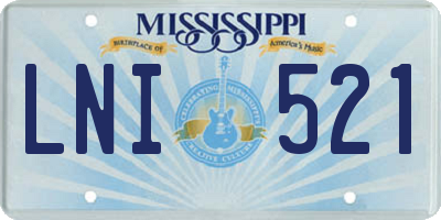 MS license plate LNI521