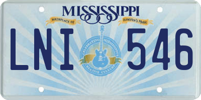 MS license plate LNI546