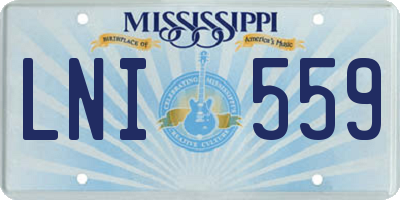 MS license plate LNI559