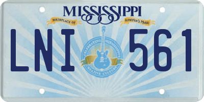 MS license plate LNI561