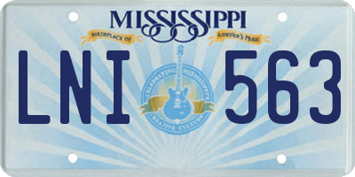 MS license plate LNI563