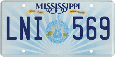 MS license plate LNI569