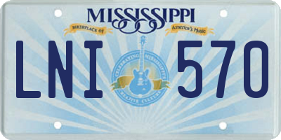 MS license plate LNI570