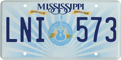 MS license plate LNI573