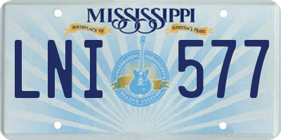 MS license plate LNI577