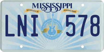 MS license plate LNI578