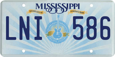 MS license plate LNI586