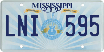 MS license plate LNI595