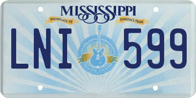 MS license plate LNI599