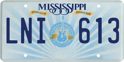 MS license plate LNI613