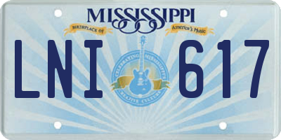MS license plate LNI617