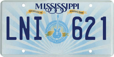 MS license plate LNI621