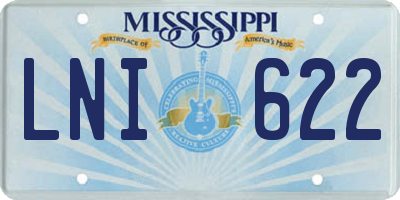 MS license plate LNI622