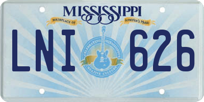 MS license plate LNI626