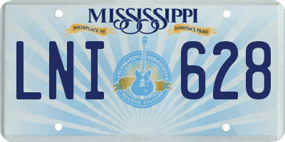 MS license plate LNI628
