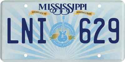 MS license plate LNI629