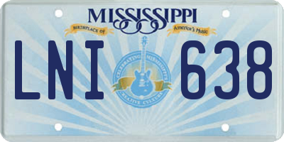 MS license plate LNI638