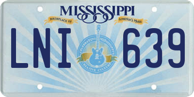 MS license plate LNI639