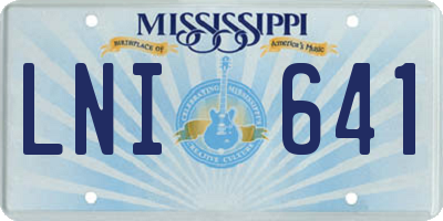 MS license plate LNI641