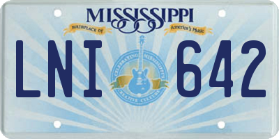 MS license plate LNI642