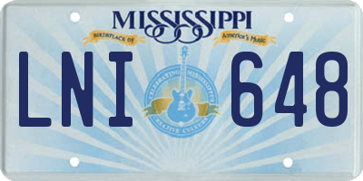 MS license plate LNI648