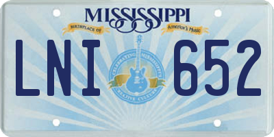 MS license plate LNI652
