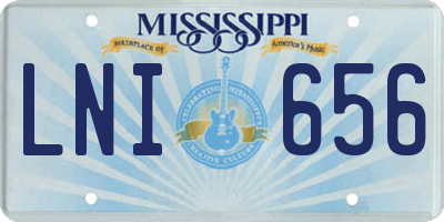 MS license plate LNI656