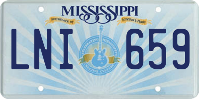 MS license plate LNI659