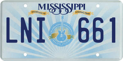 MS license plate LNI661