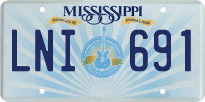 MS license plate LNI691