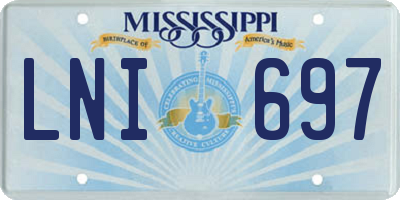 MS license plate LNI697