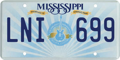 MS license plate LNI699