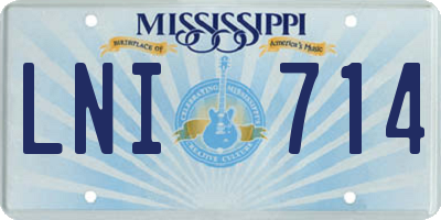 MS license plate LNI714