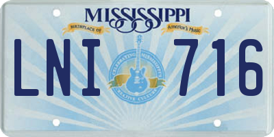 MS license plate LNI716