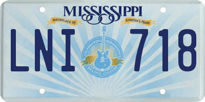 MS license plate LNI718