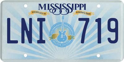 MS license plate LNI719